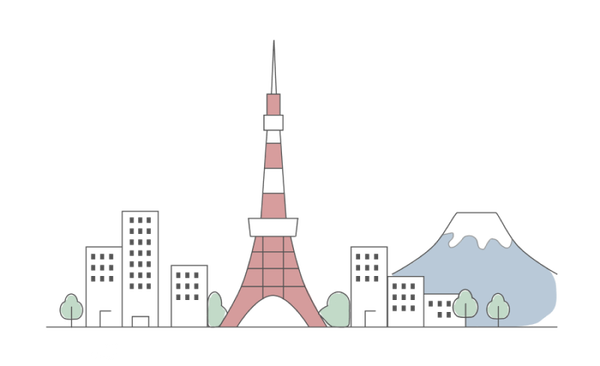 日本(渡航前)のイラスト