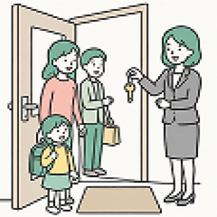 入居サポートのイラスト