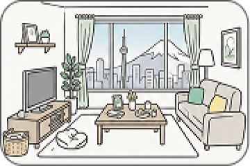 オンライン内覧のイラスト